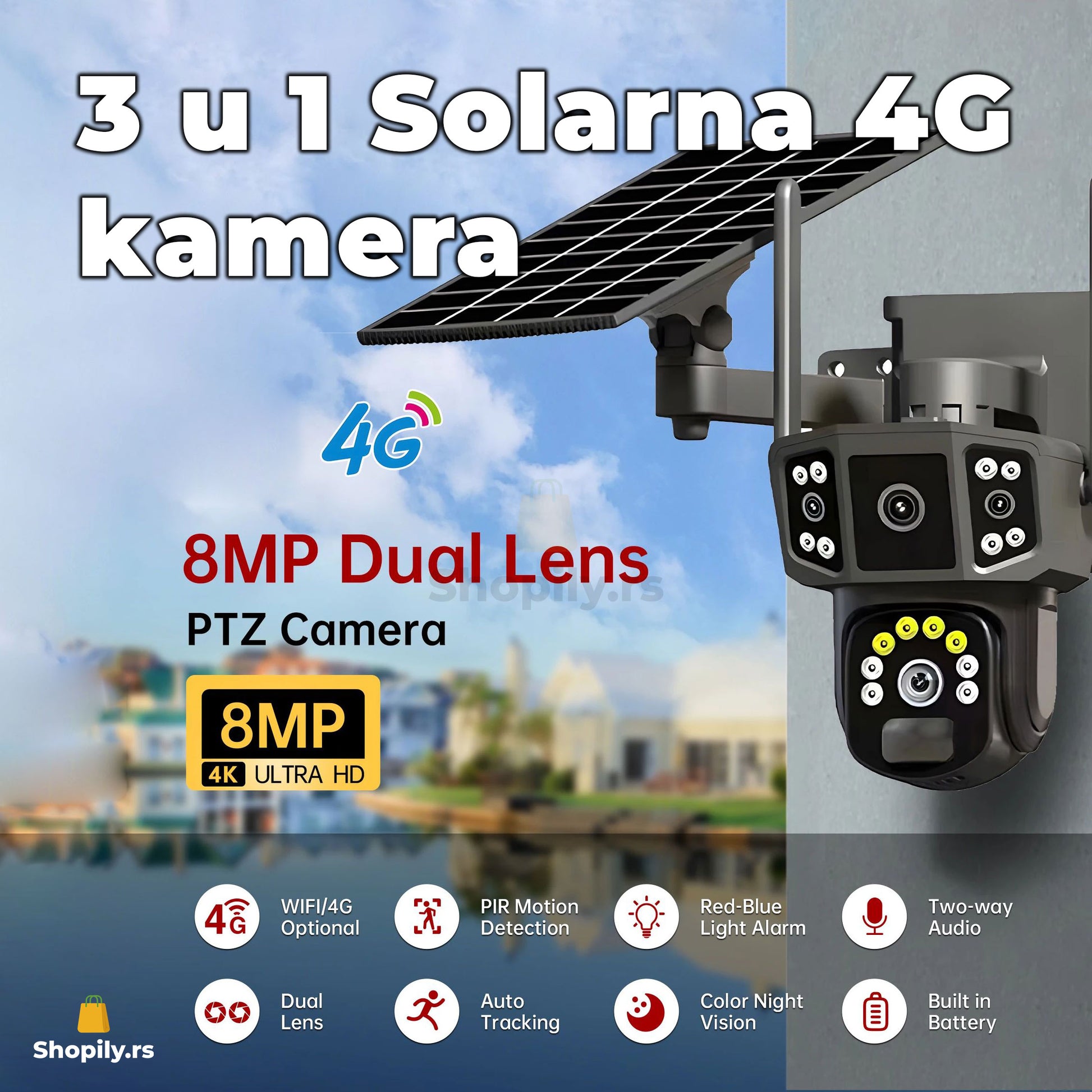 3u1 Solarna 4G Kamera SPM-3