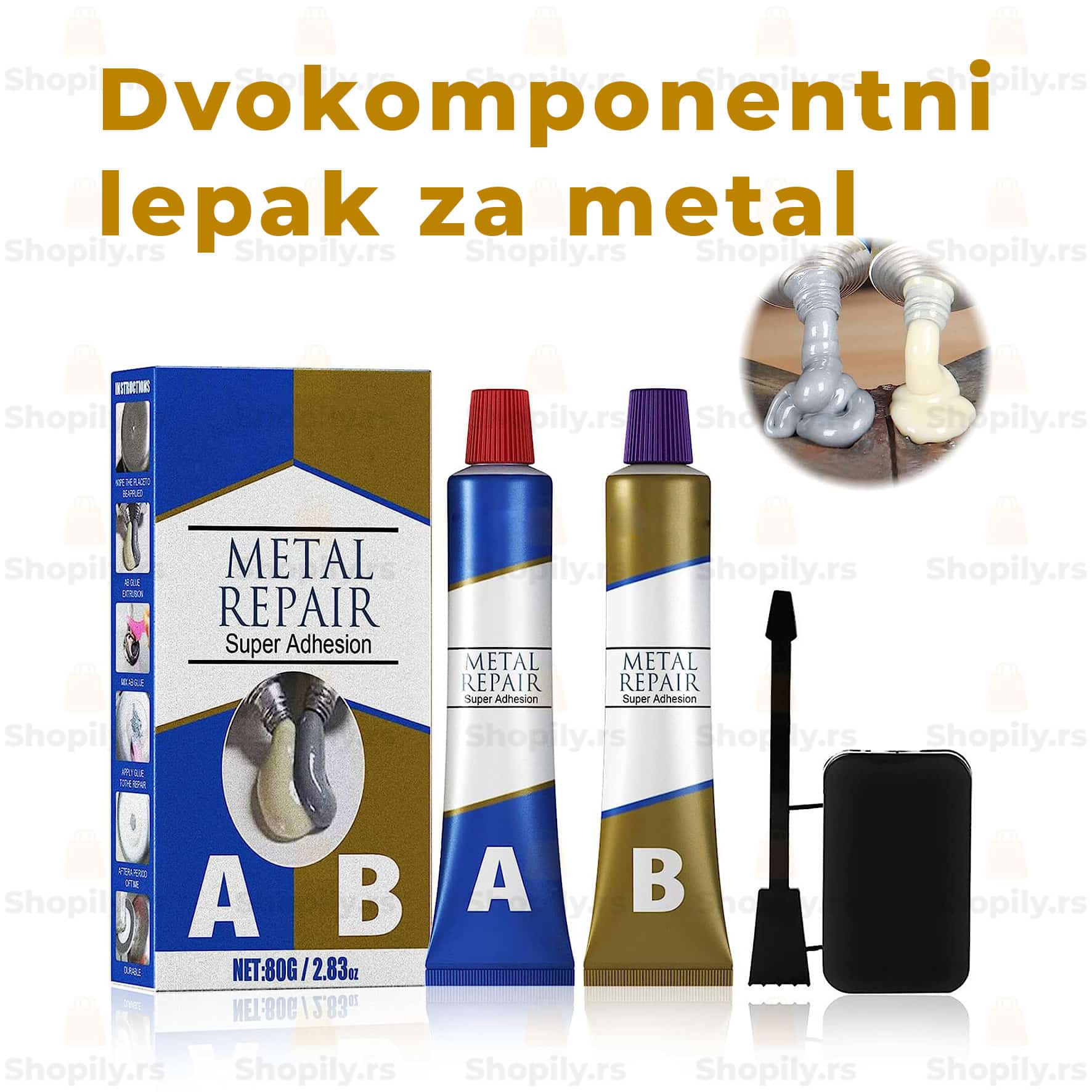 Dvokomponentni lepak za metal 1+1 GRATIS