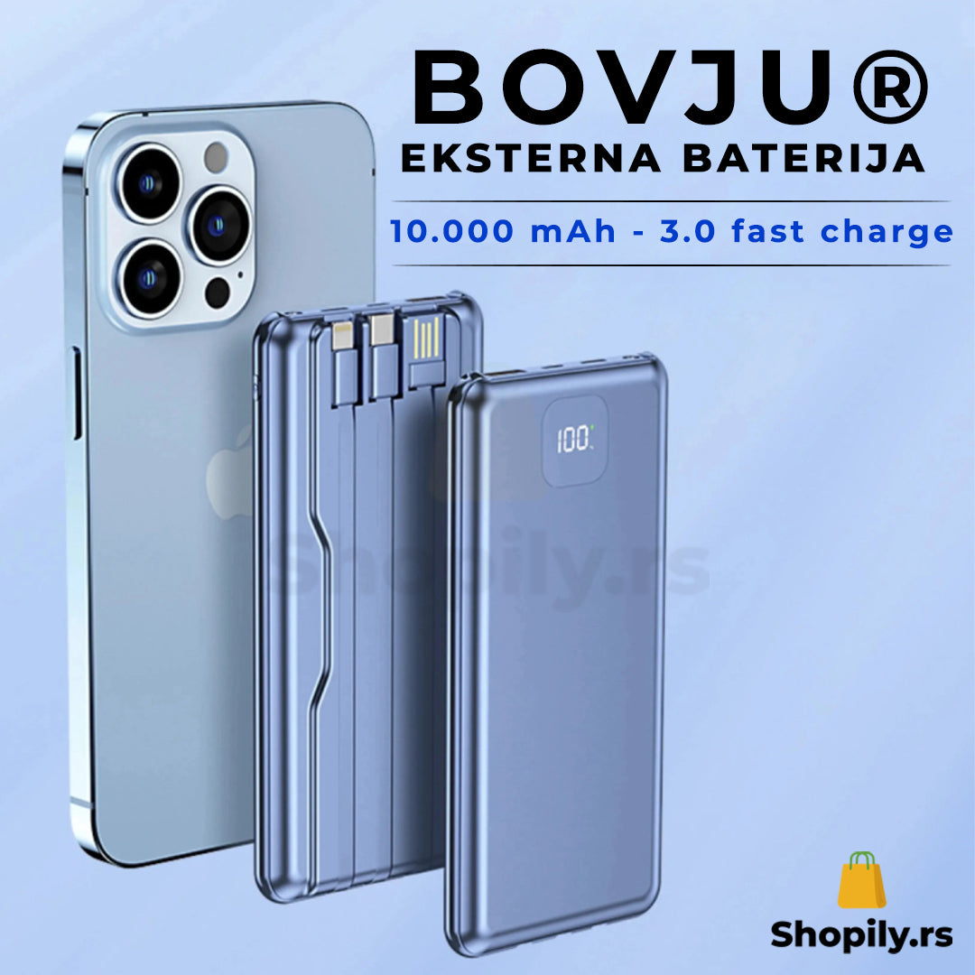 Bovju® Eksterna Baterija 10000 mAh 66W