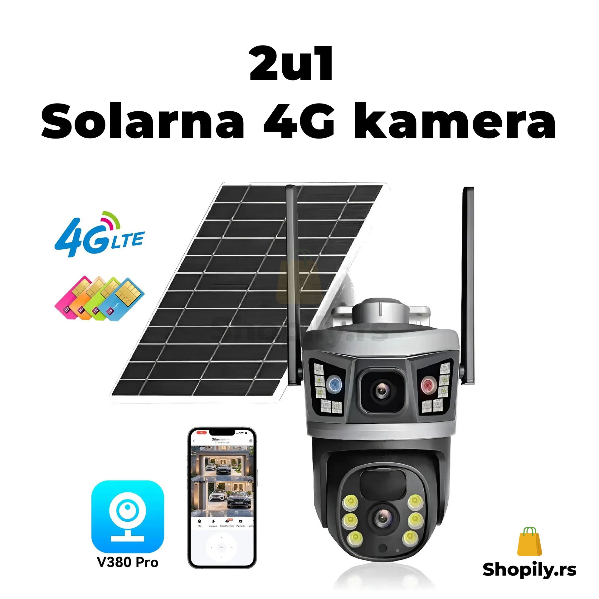 2 u 1 Solarna 4G kamera SPM-2