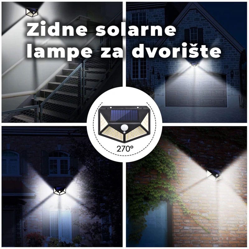 Zidne solarne lampe za dvorište